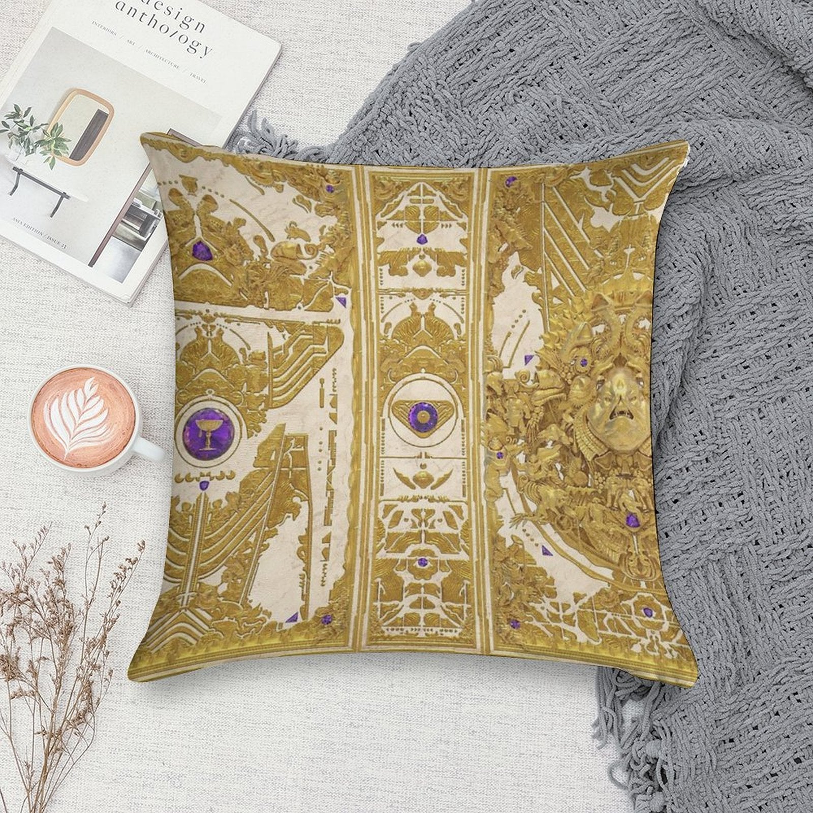 Destiny 2 Leviathan Book Art Soft Luxury Feel Throw Pillow