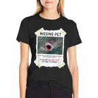 Missing Pet Cool Unique Funny Great White Shark  Quick-drying T-Shirt