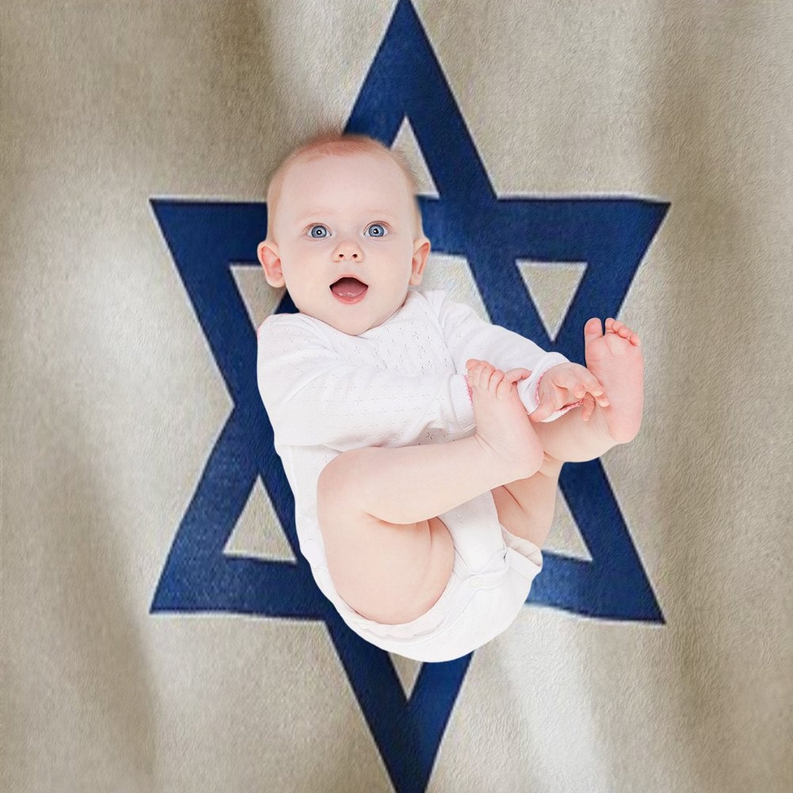 Israel Flag Travel-friendly Throw Blanket