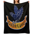 Raven, Clever And Wise Claw Premium Throw Blanket