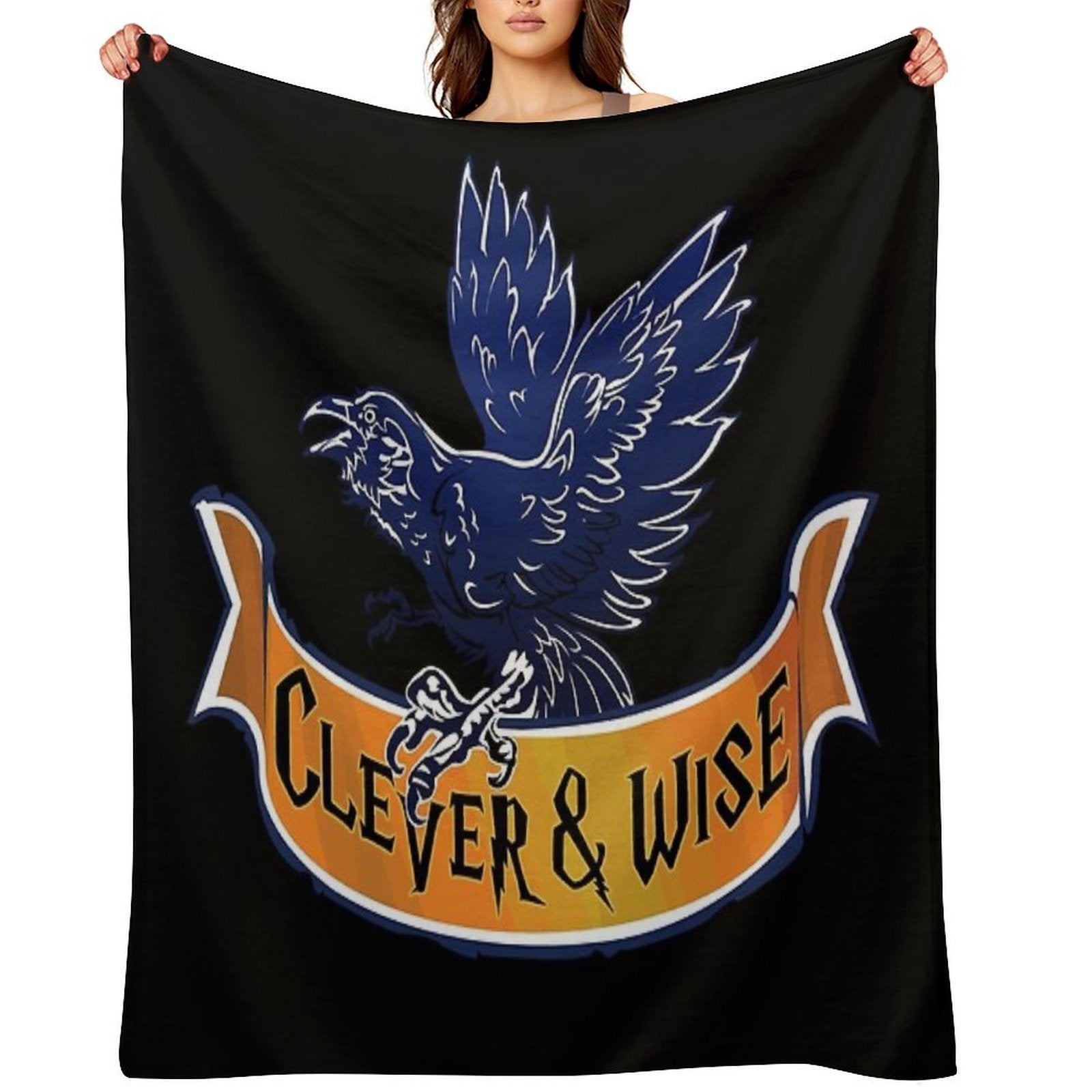 Raven, Clever And Wise Claw Premium Throw Blanket