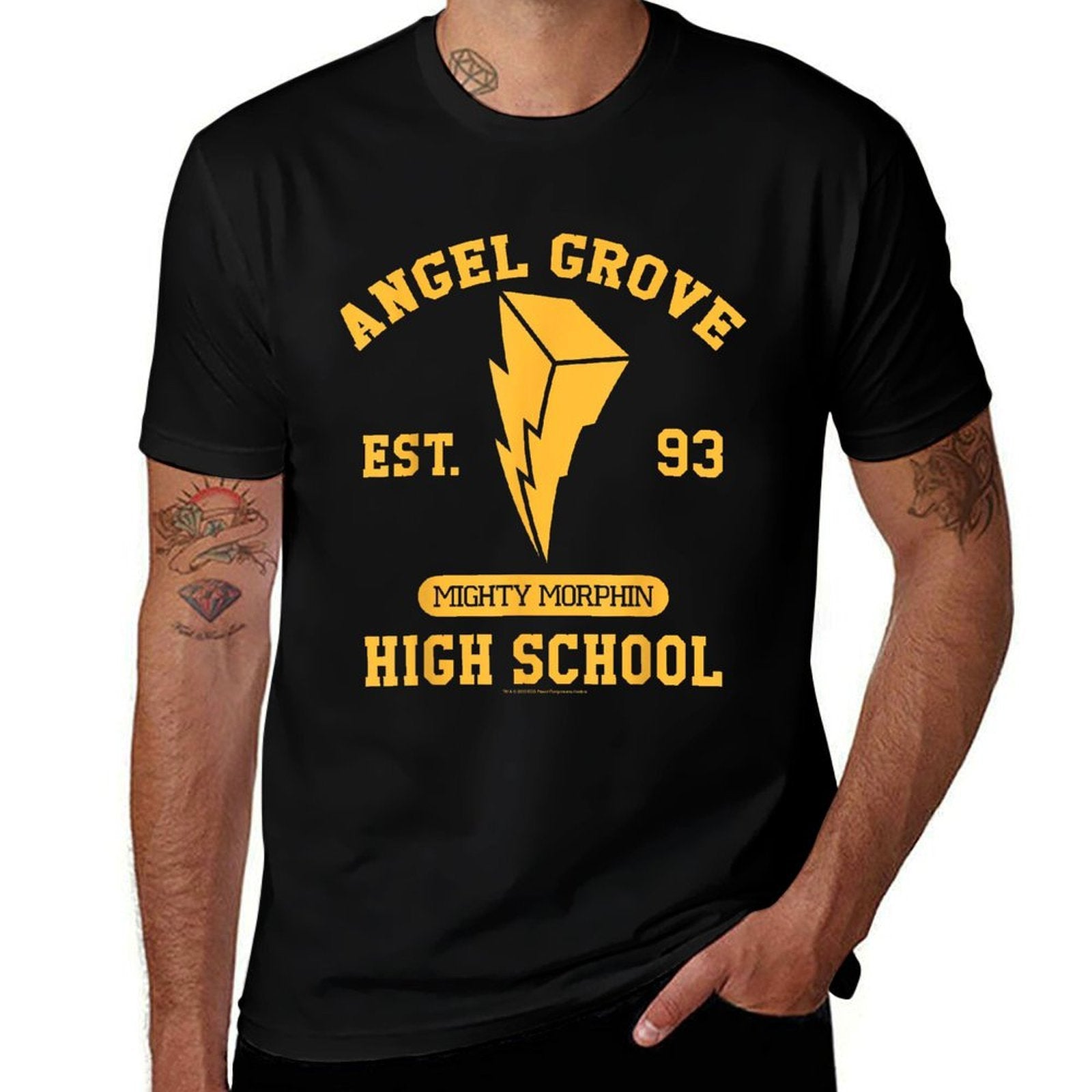 Power Rangers Angel Grove High School Gold Collegiate  Moisture-wicking T-Shirt
