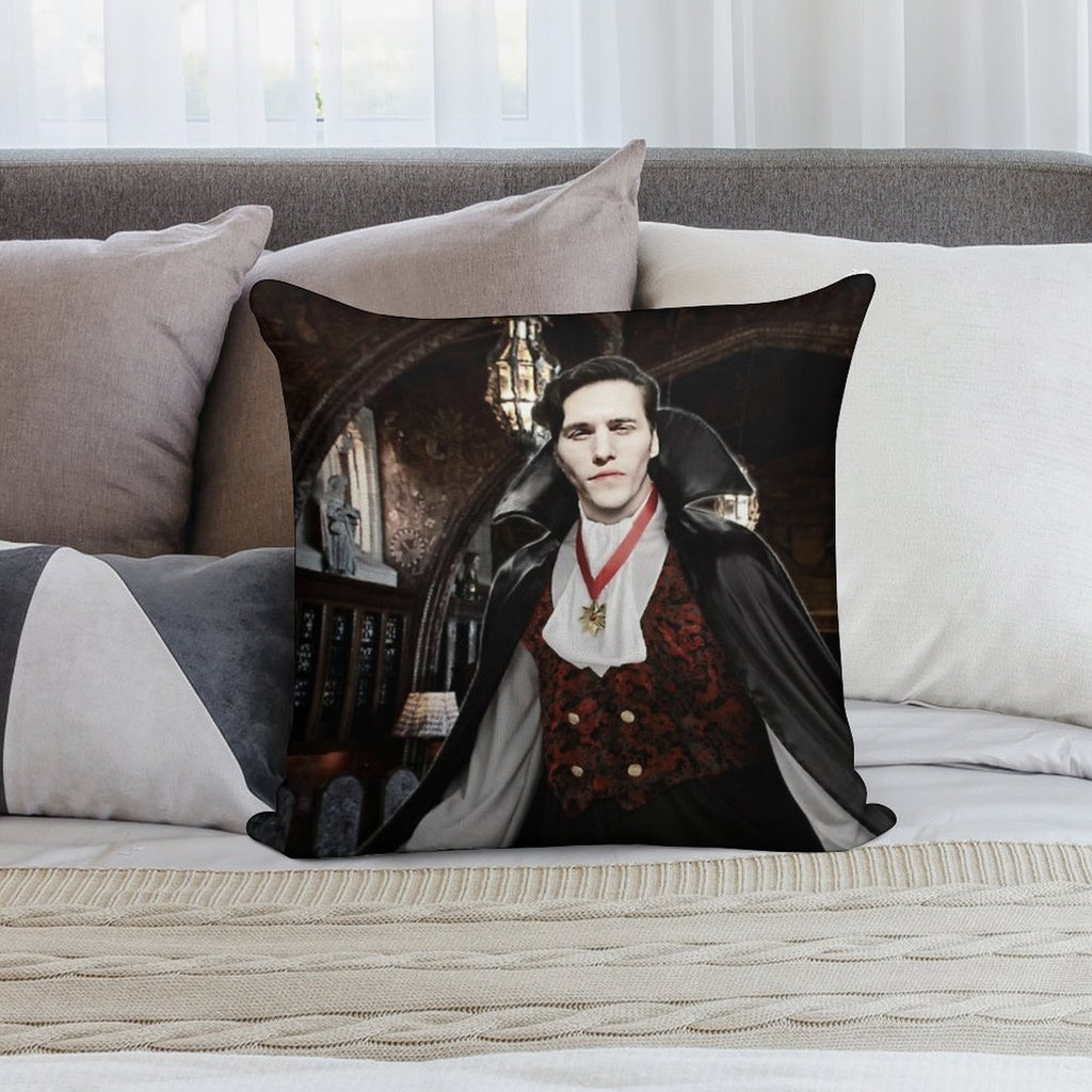 Vampire Jerma Alt. Soft Hidden Zipper Throw Pillow