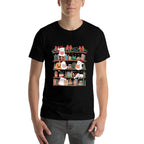 Ghost Christmas Reading Book Lover Library Christmas Teacher  Trendy Pattern T-Shirt