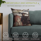 Waifuz N The Hood Feat Kyoko Sakura Soft Washable Throw Pillow