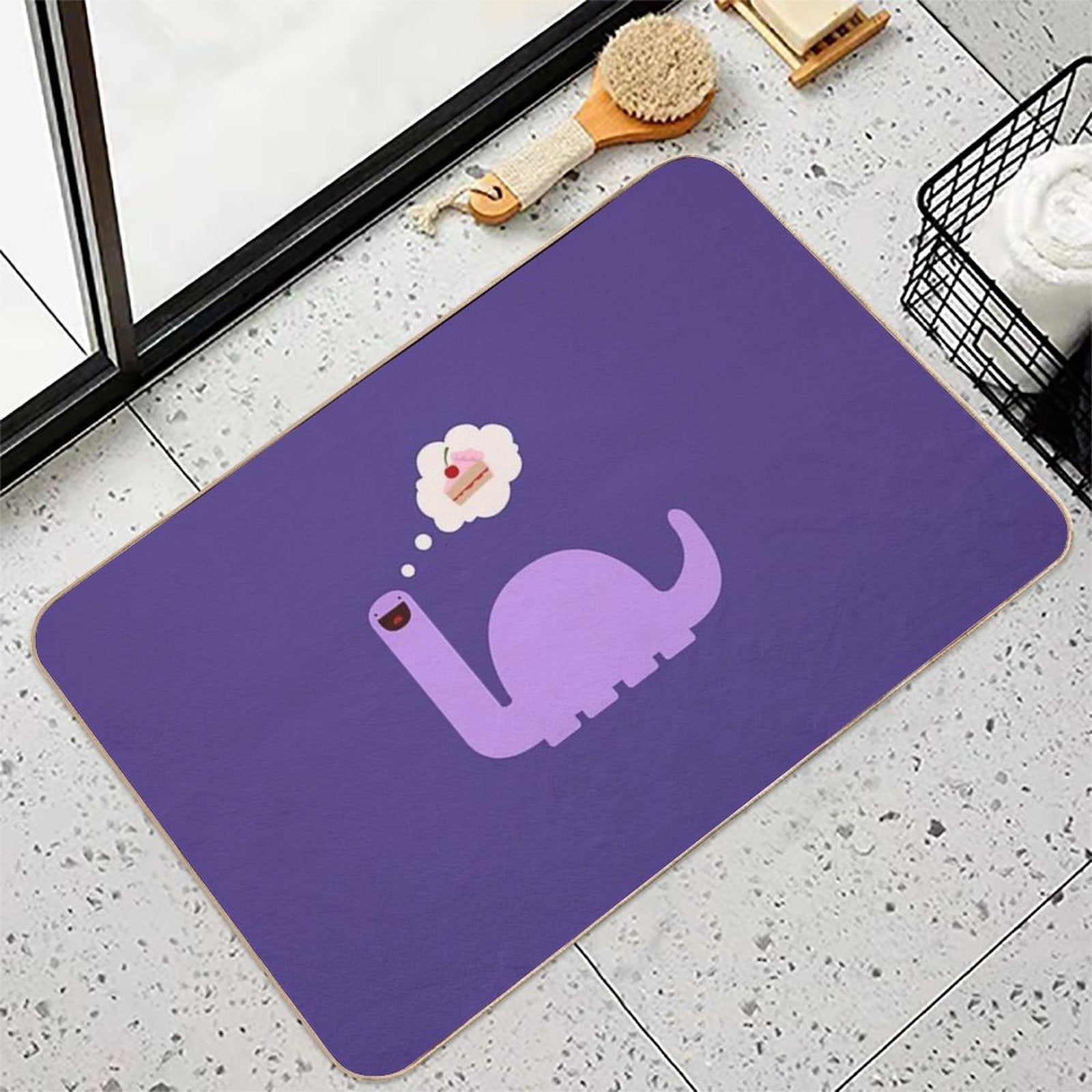 Cake-o-saurus Purple  High-Traffic Bath Mat