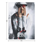 JUL WHITE HEART Velvety-soft Throw Blanket