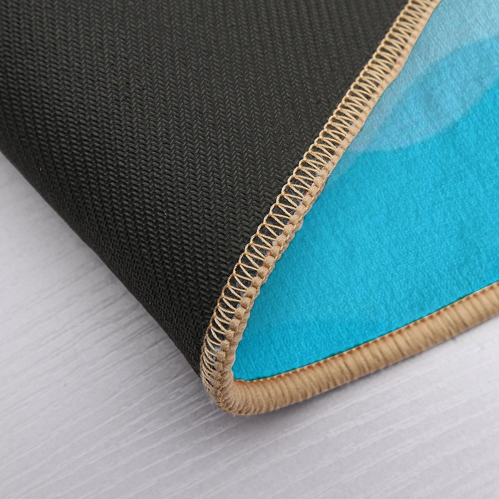 Blue Cool Dreamy Waves Flow  Multi-Purpose Bath Mat