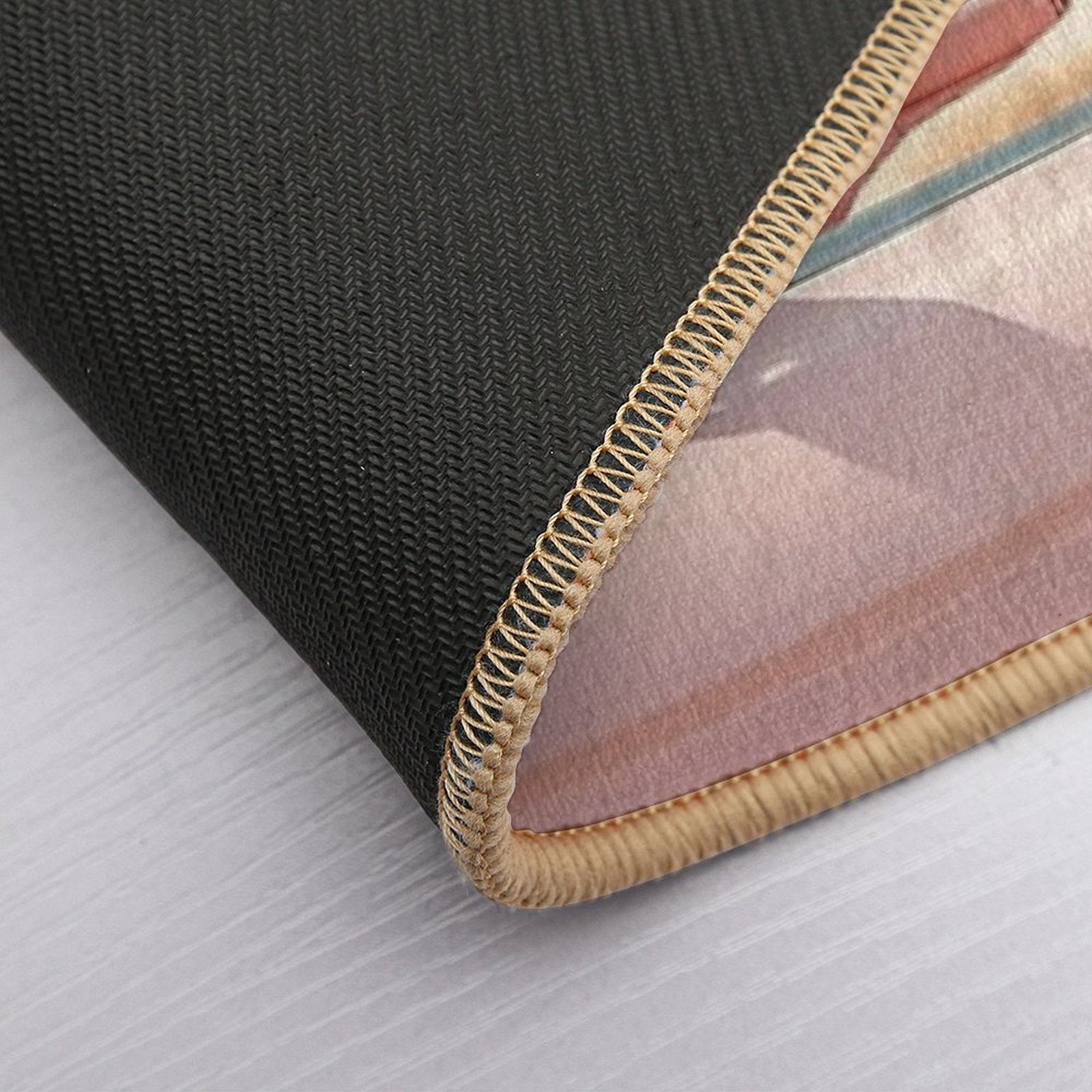 Cool Tiger in A Pastel Cabrio in Palm Springs  Easy To Clean Bath Mat