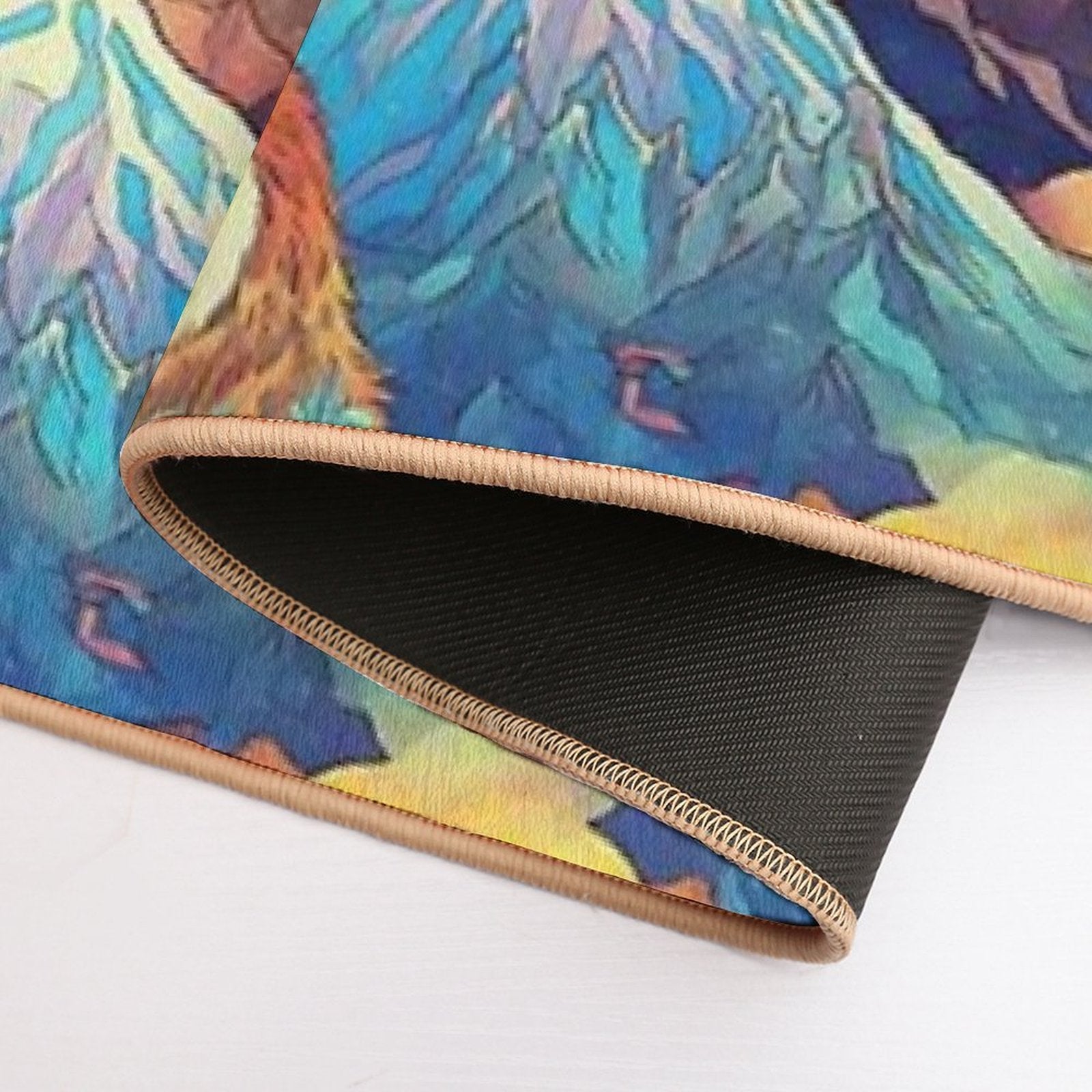 Happy Sloth Shaman - Sloth Nouveau Pattern  Long-Lasting Bath Mat