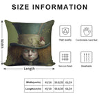 The Mad Hatter - Alice in Wonderland Collection Soft Ultra-Soft Texture Throw Pillow