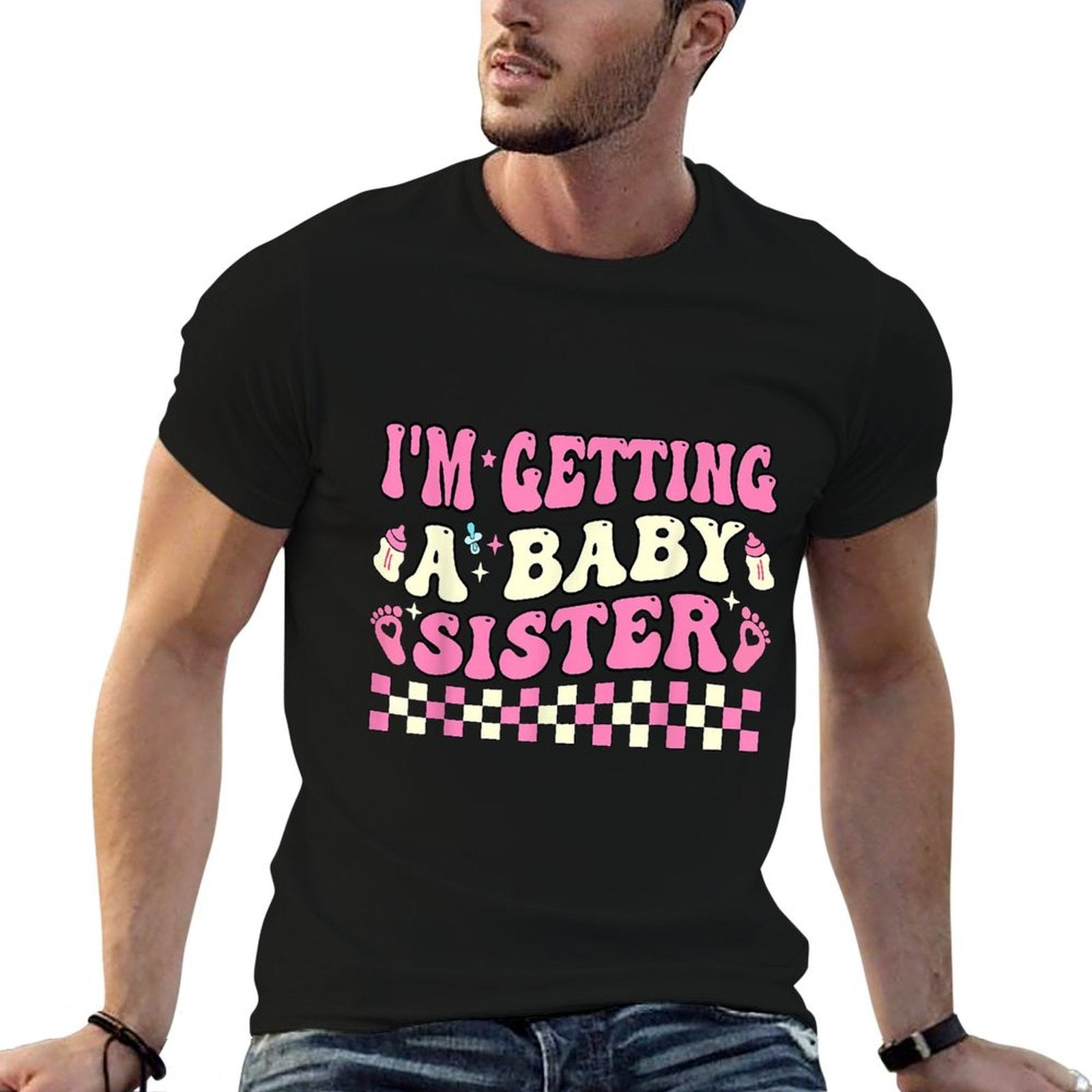 Pregnancy Announcement Toddler Im Getting A Baby Sister  Summer-ready Fabric T-Shirt