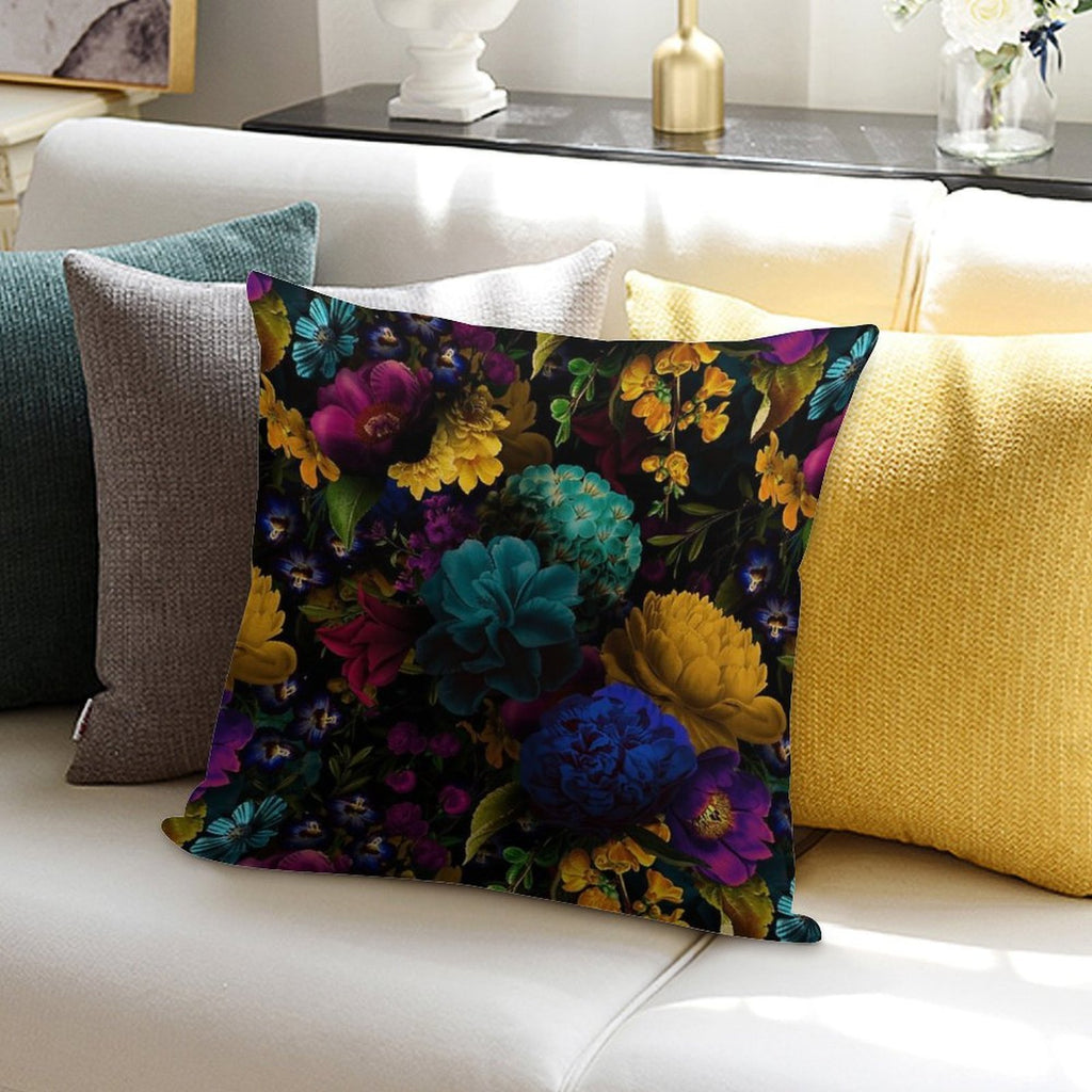 Mystical Night II Botanical Night Garden Nightgarden Soft Luxury Feel Throw Pillow