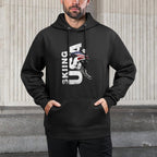 Skiing USA Support The Team Tshirt USA Ski Kangaroo Pocket Hoodie