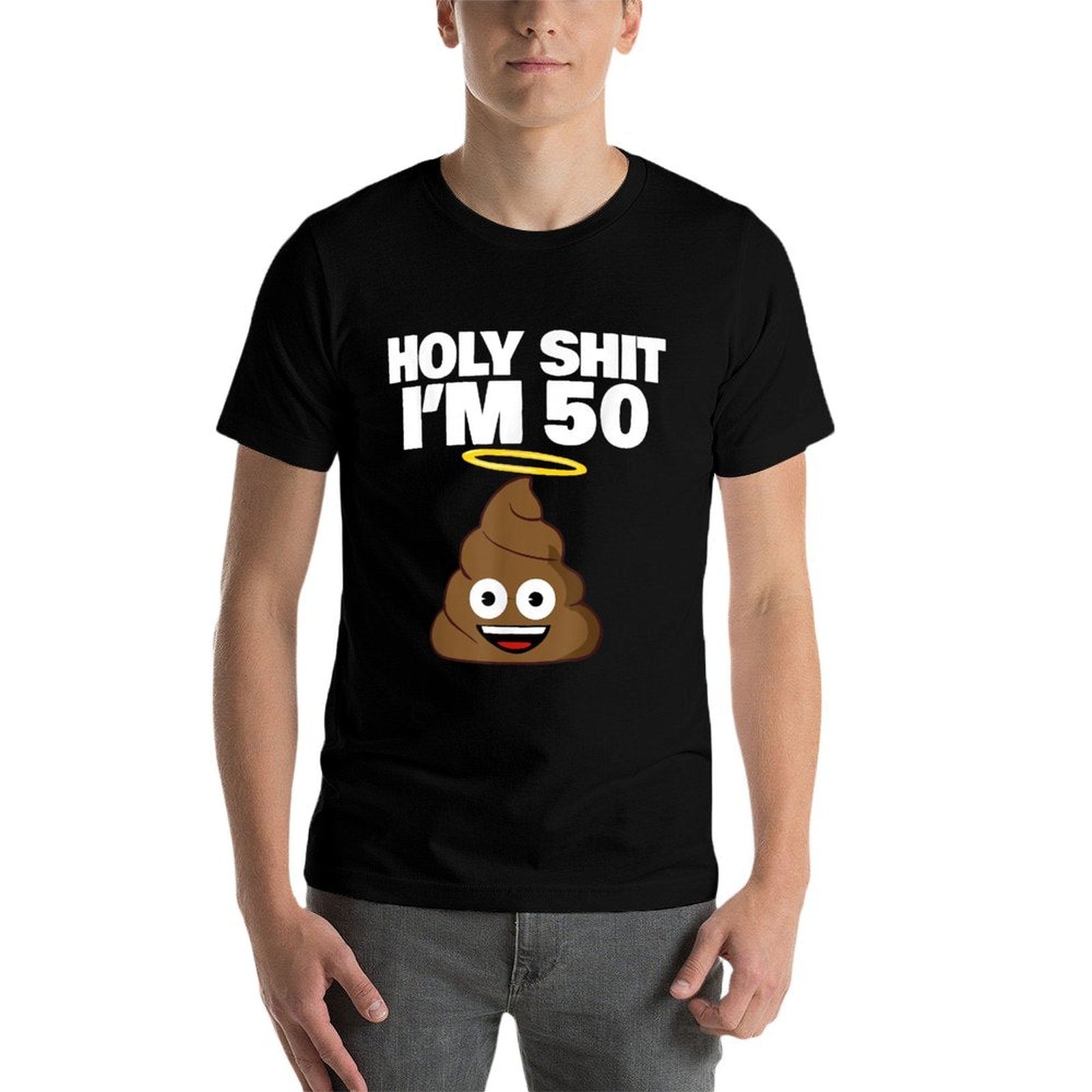 Funny Poop Cartoon 50th Birthday Holy Shit Im 50  Odor-resistant T-Shirt