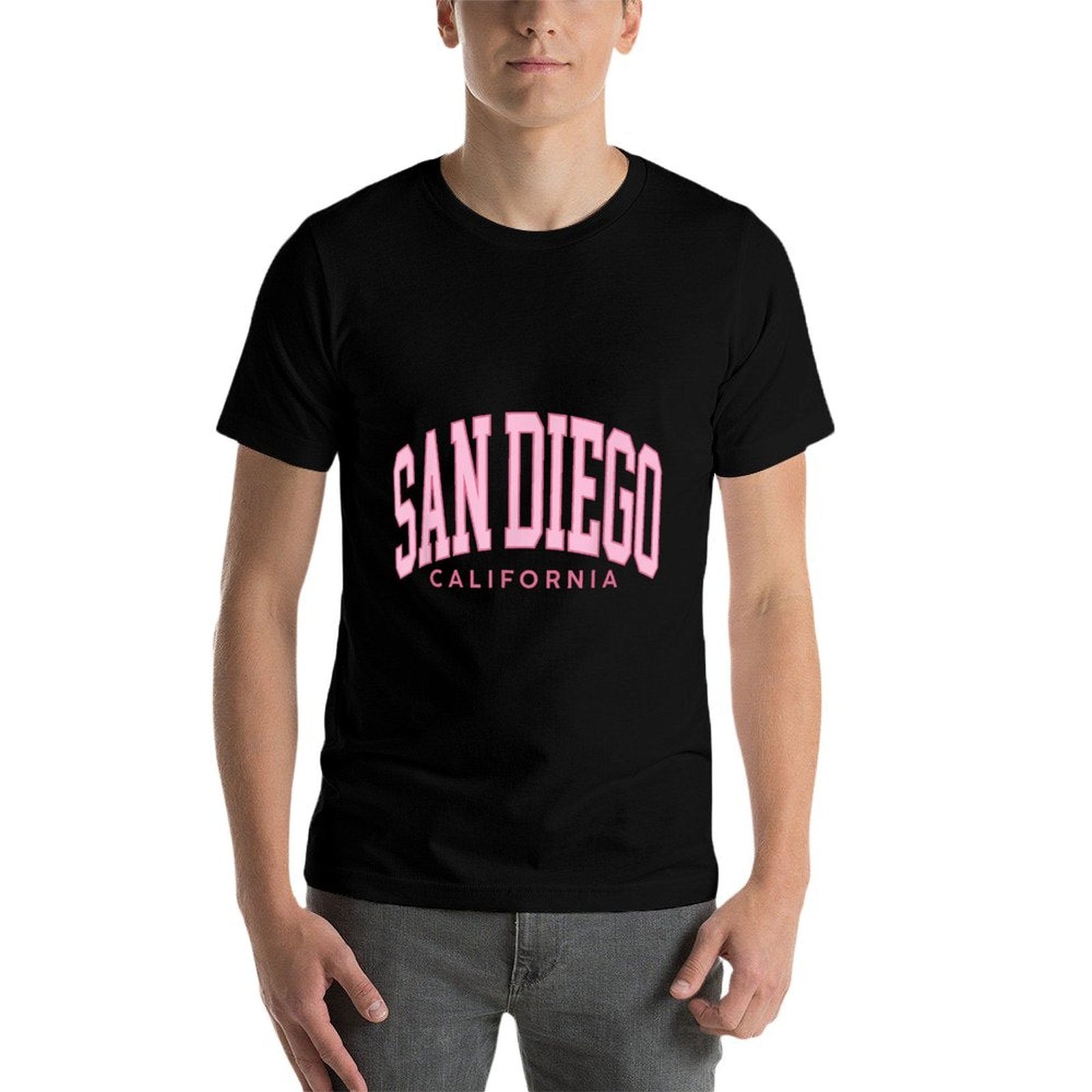 San Diego Preppy Retro Throwback Girls Womens Pink Vintage  Affordable Price T-Shirt