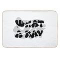 Melting Mood Typography – “WHAT A DAY”  Stain-Proof Bath Mat