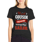 Proud Cousin of A Freaking Awesome Sailor  Heathered Texture T-Shirt