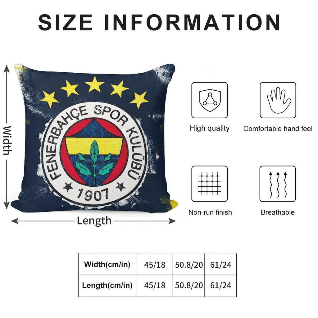 Fenerbahçe 5 Stars Soft High-Density Material Throw Pillow