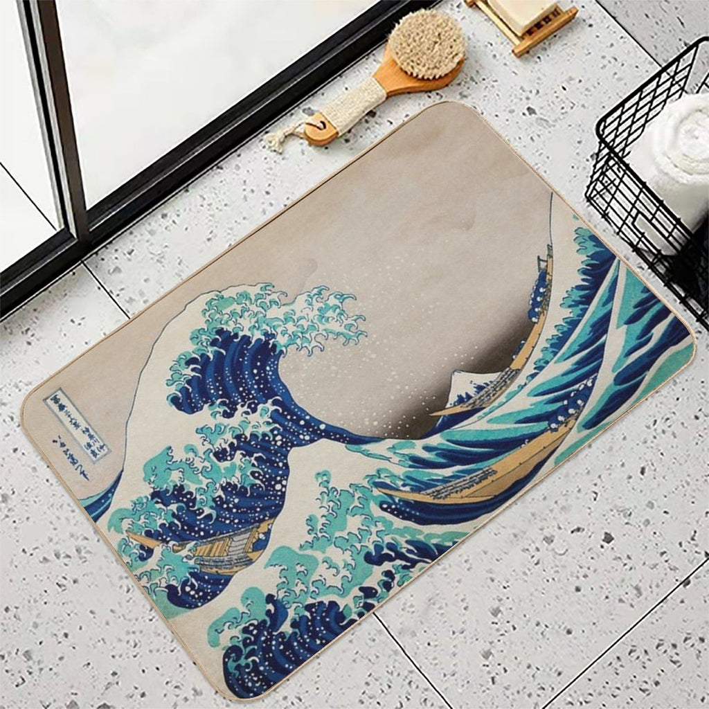 The Great Wave Of Kanagawa  Odorless Bath Mat