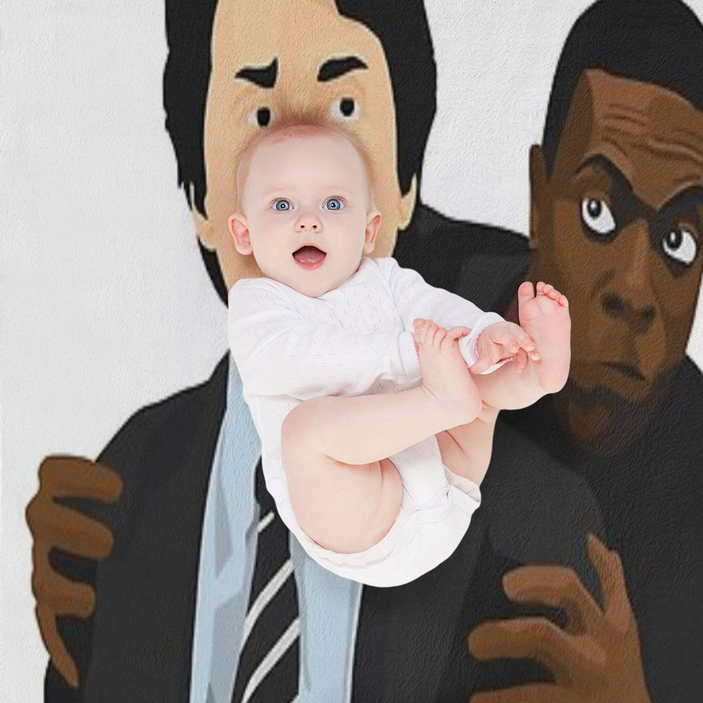 Rush Hour Jackie Chan Chris Tucker Shrink-resistant Throw Blanket