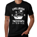 Womens Live Laugh Toaster Bath Japanese Funny Skeleton Meme  Slim-fit Cut T-Shirt