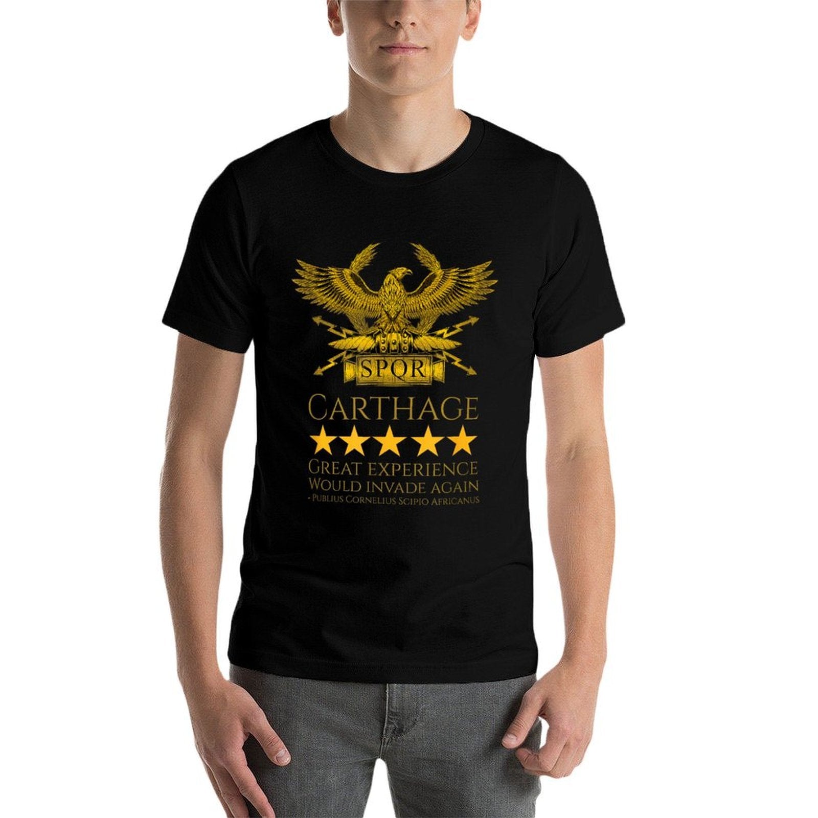 Scipio Africanus - Carthage - Ancient Rome History Meme SPQR  Slim-fit Cut T-Shirt