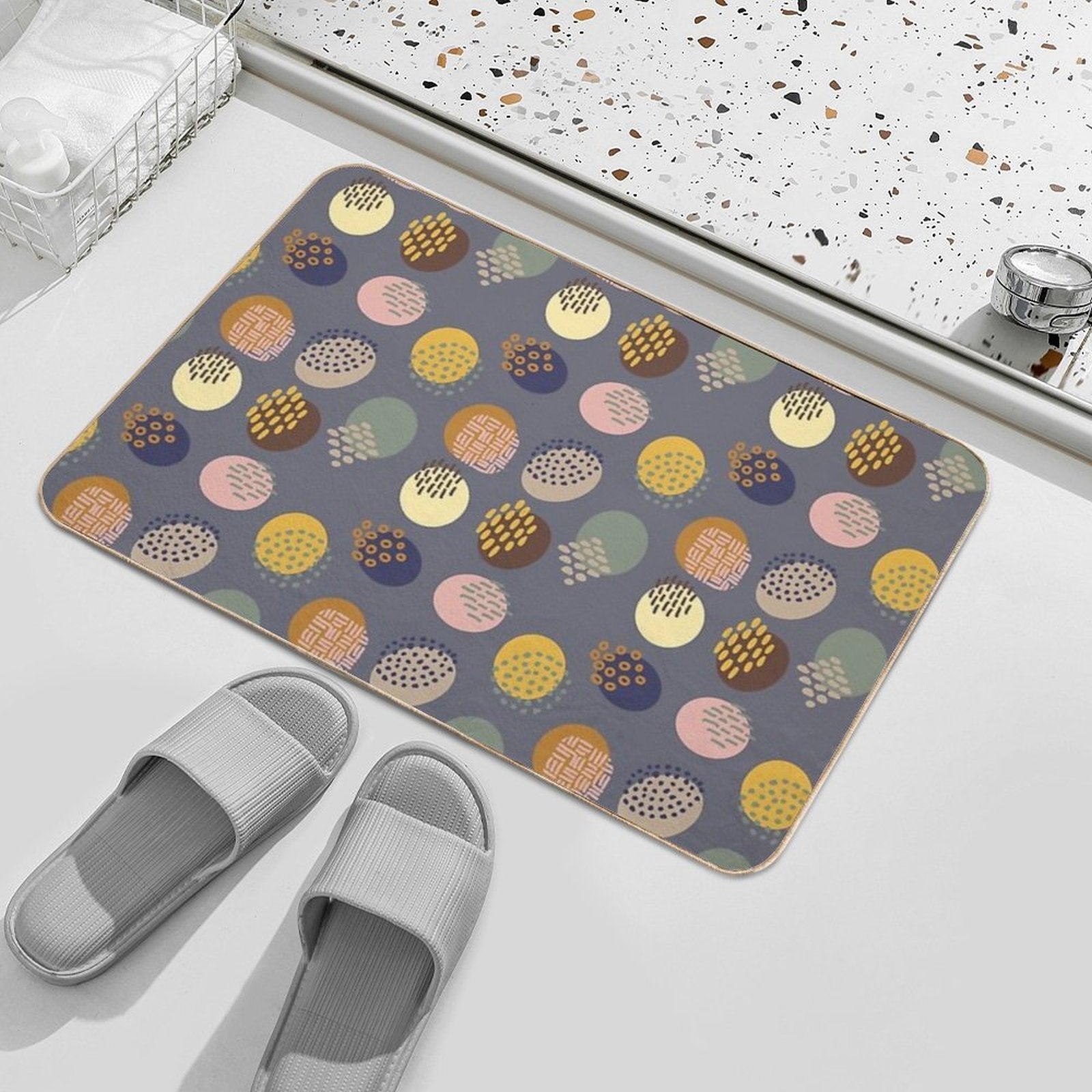 Modern Dot Pattern  Multi-Purpose Bath Mat