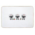 Christmas Sheep Trio With Wool - Shelby  Toxin-Free Bath Mat