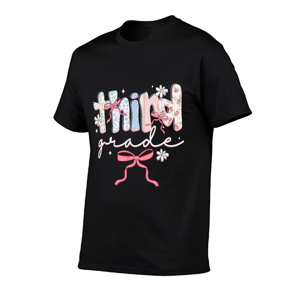 Women Third Grade Teacher Coquette Bow Elementary School  Graphic-printed T-Shirt