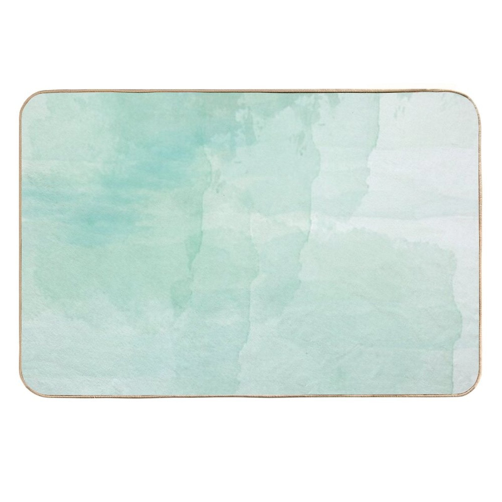 Abstract Turquoise Watercolor Background  Pet-Safe Bath Mat