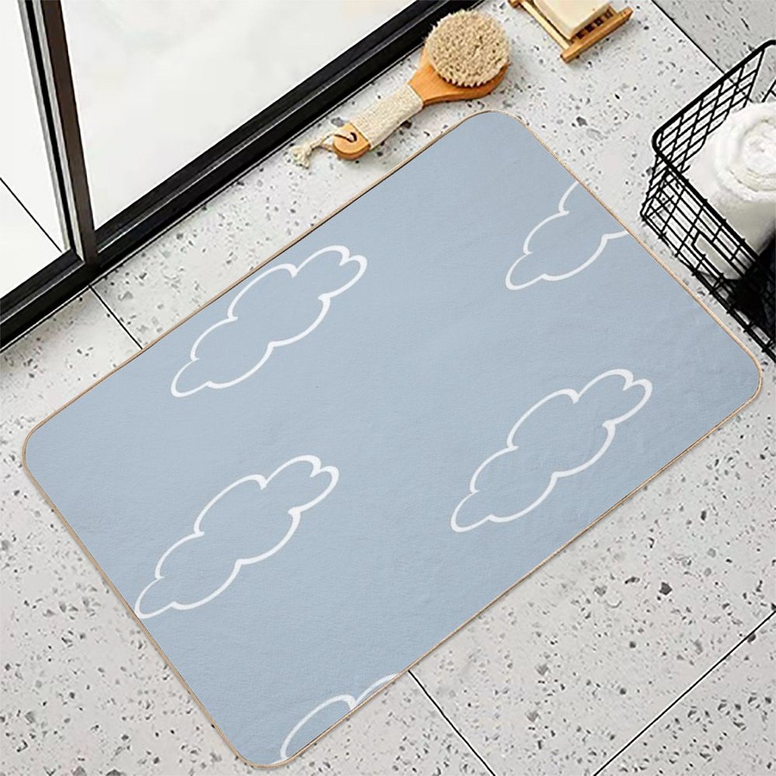 Clouds  Easy Maintenance Bath Mat