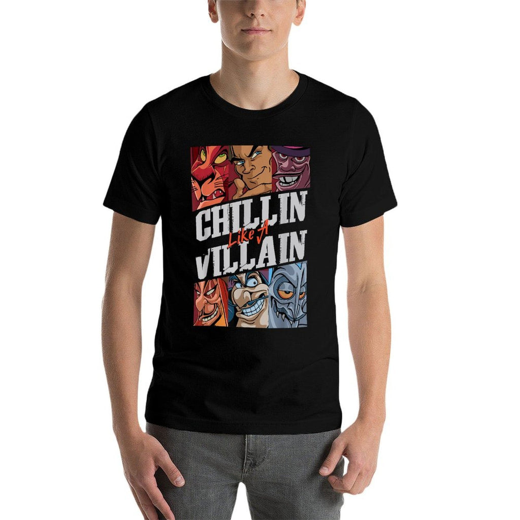 Disney Villains Chillin Like A Villain Group Portrait  Quick-drying T-Shirt