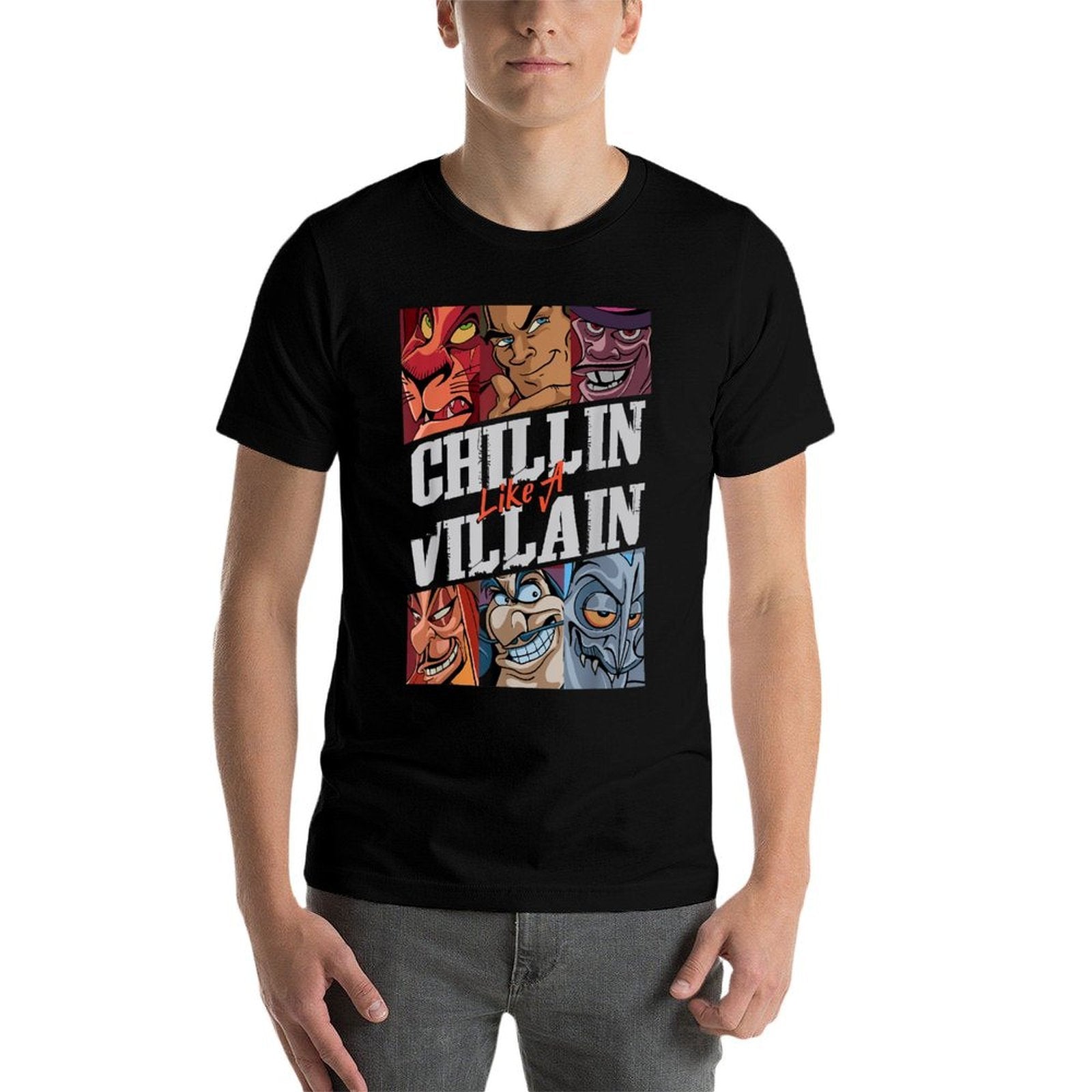 Disney Villains Chillin Like A Villain Group Portrait  Quick-drying T-Shirt