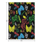 Seamless Pattern in Pixel Game Style Wrinkle-free Throw Blanket