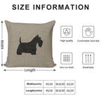 Scottish Terrier Silhouette(s) Black Scottie Dog Soft Multiple Sizes Throw Pillow