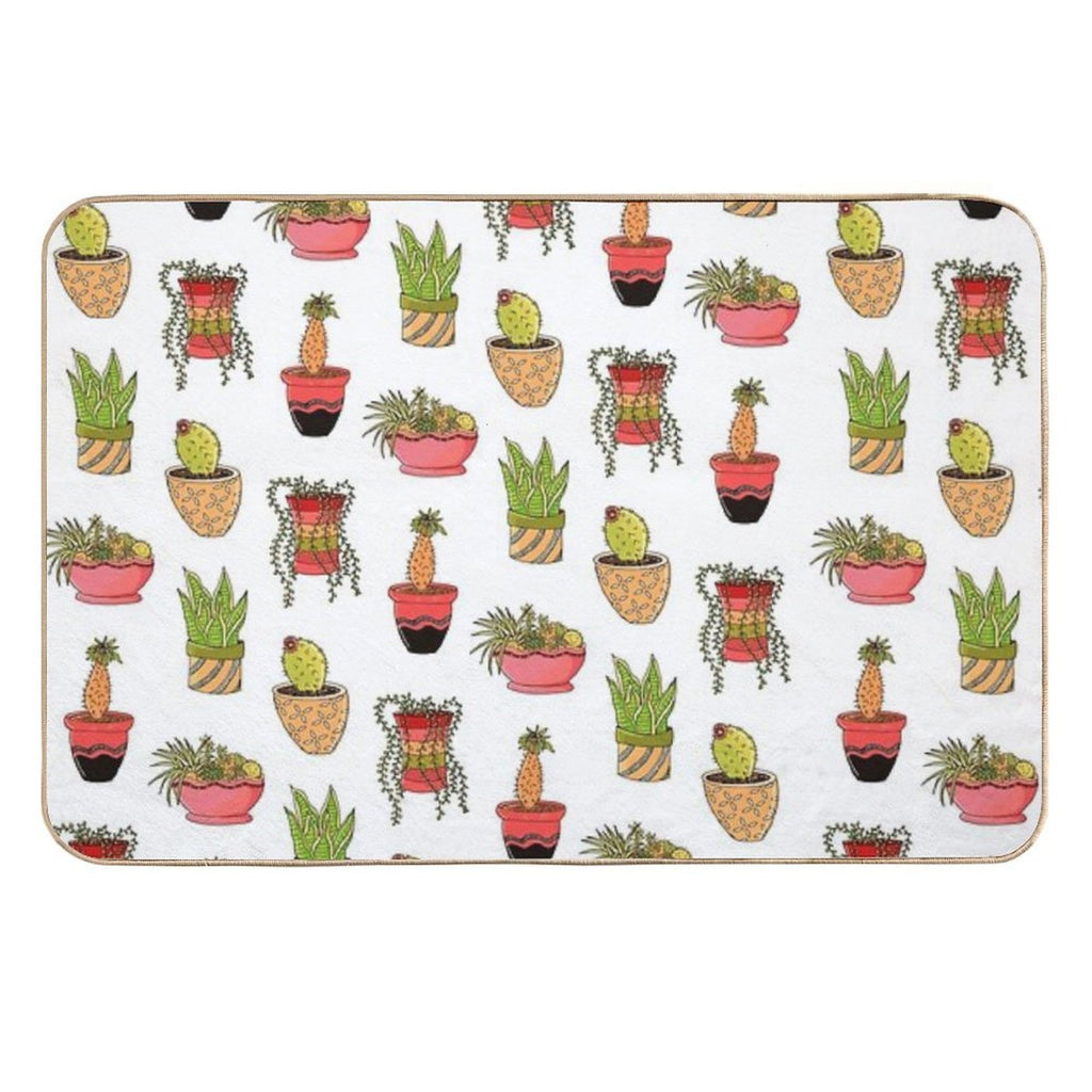 Colourful Succulents Red Filter  Toxin-Free Bath Mat