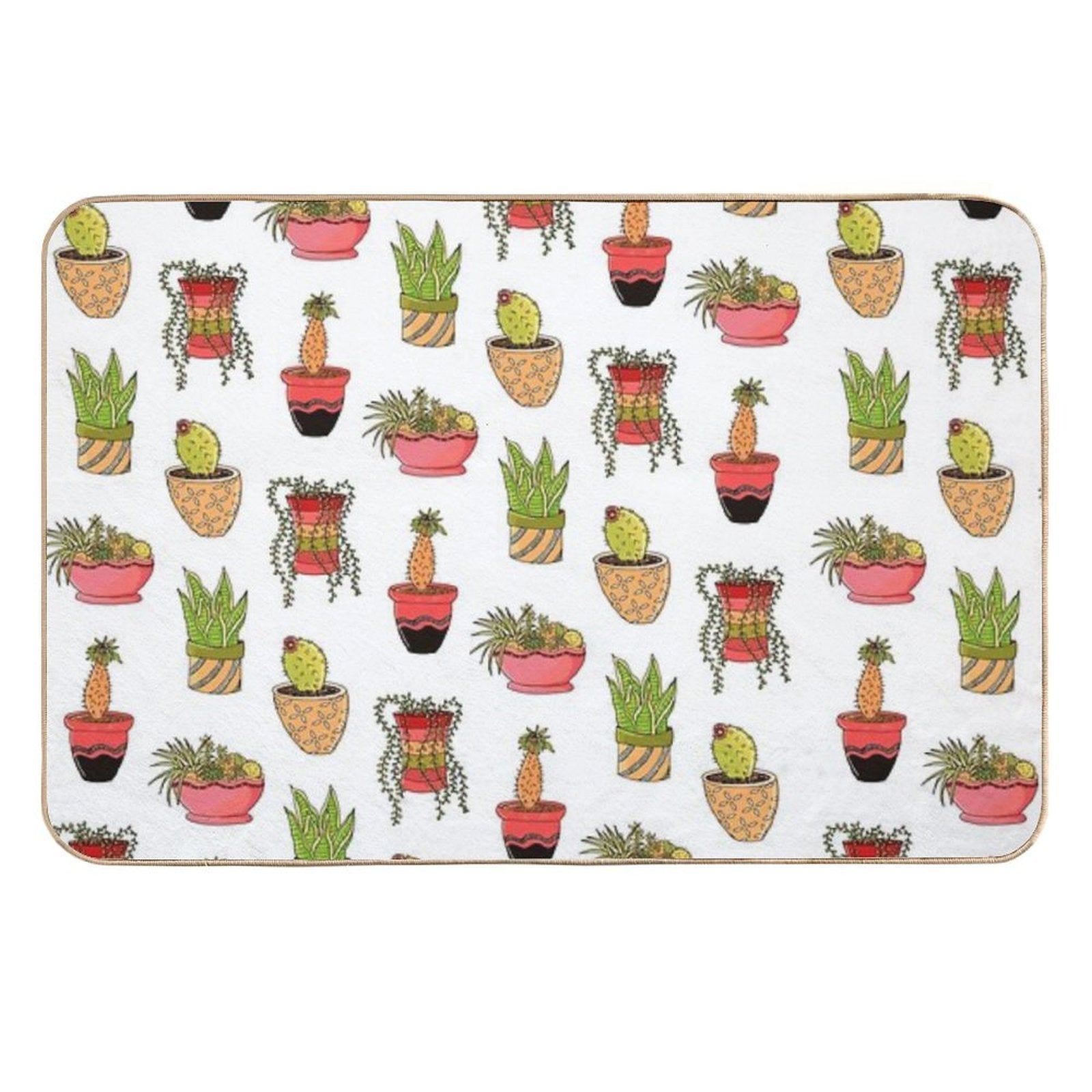 Colourful Succulents Red Filter  Toxin-Free Bath Mat