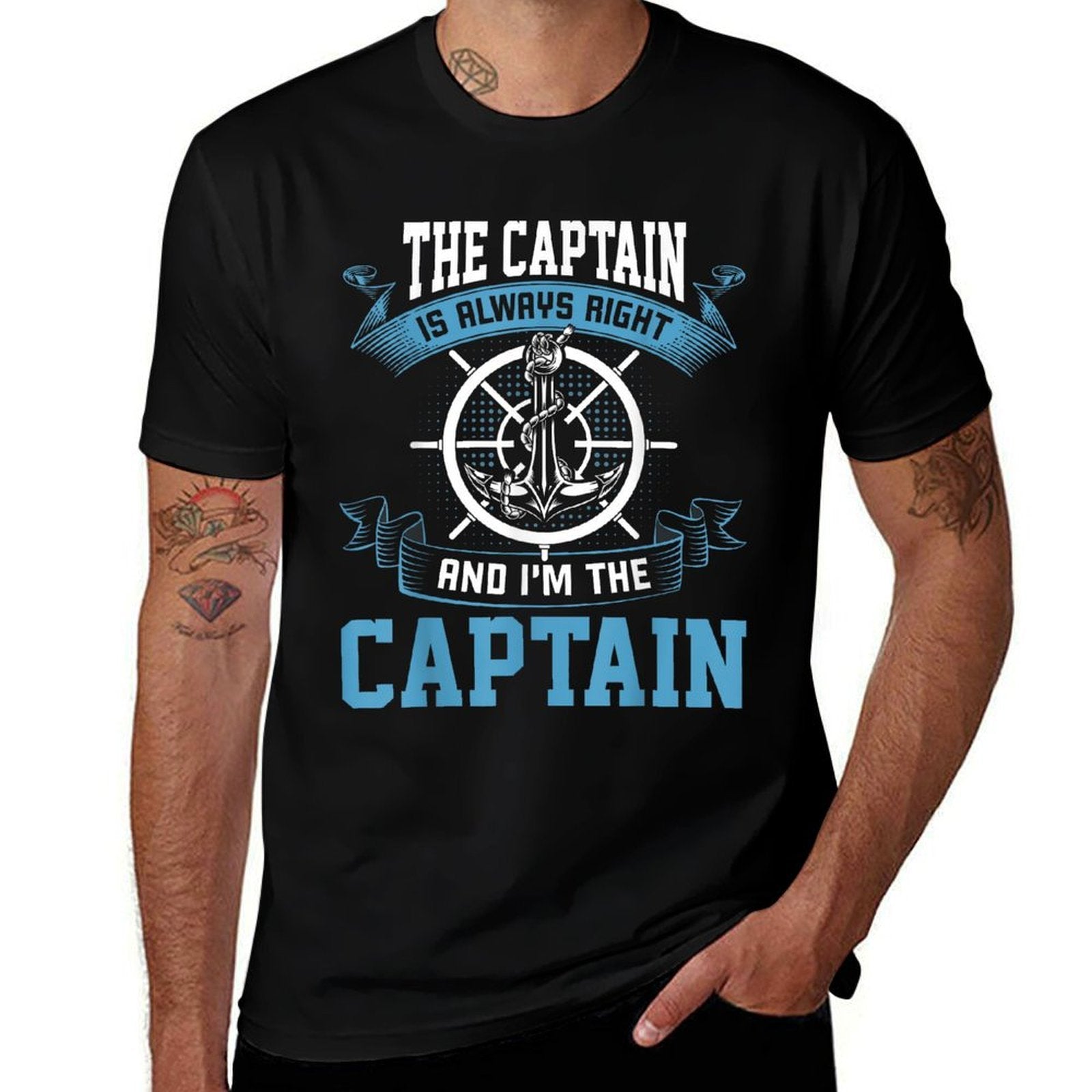 The Captain Is Always Right And I Am The Captain  Trendy Pattern T-Shirt