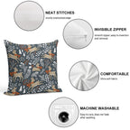 Winter Deer  Dark Grey Soft Warmth Comfort Throw Pillow