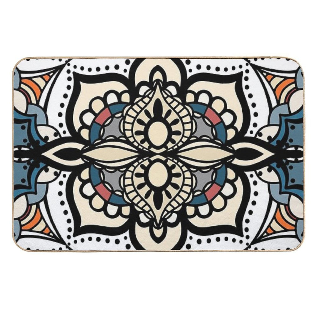 Turkish Floral Paisley Pattern  Stain-Proof Bath Mat