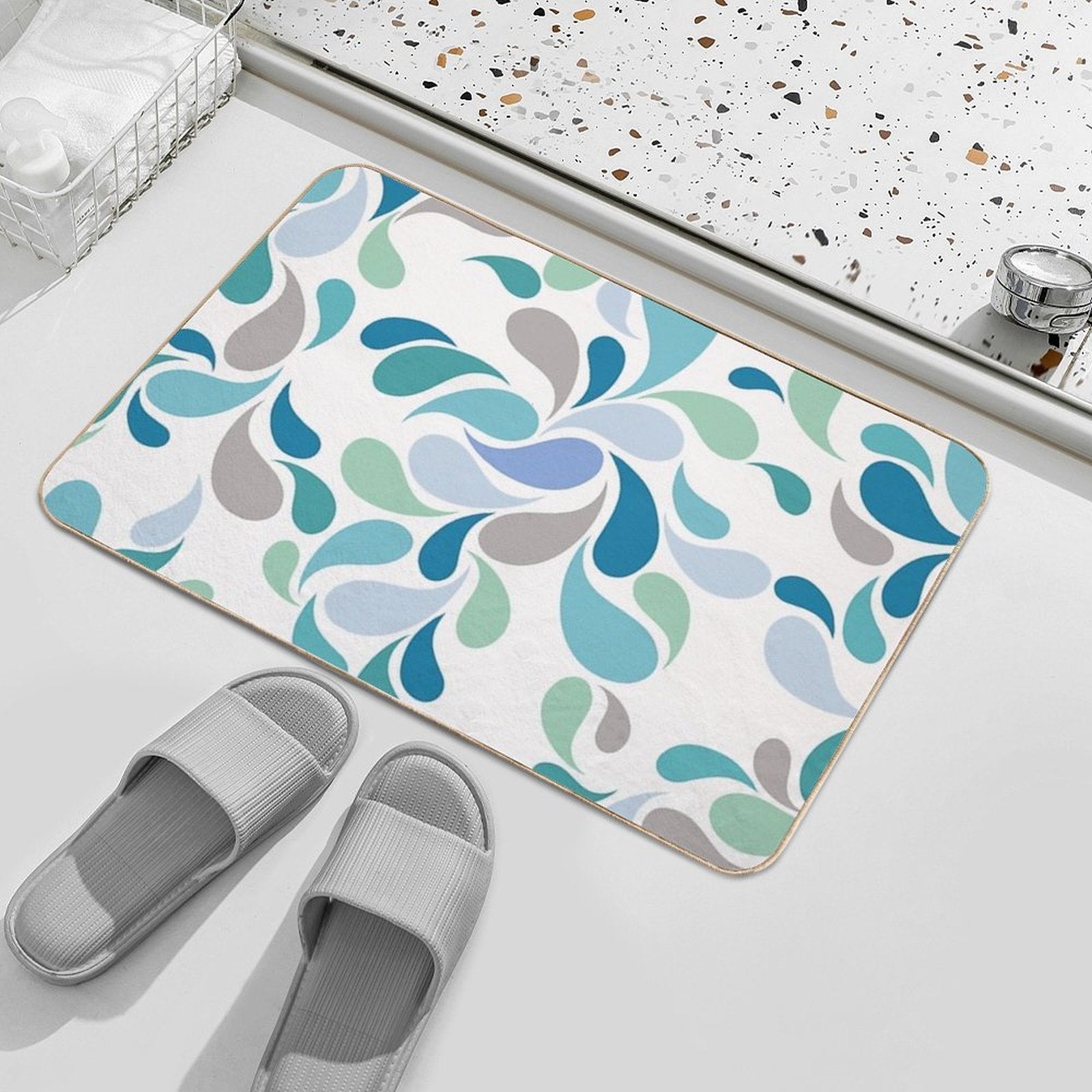Abstract Apostrophes  Non-Slip Bath Mat