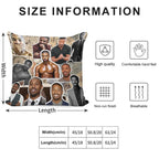 Michael B Jordan Photo Collage Soft Easy Maintenance Throw Pillow