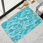 Abstract Water  Repositionable Bath Mat