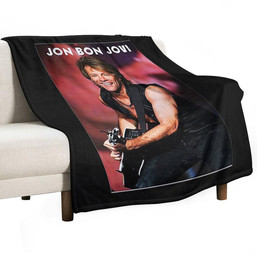 BONS JOVIS ROCKS BAND ON TOUR 2022 Sustainable Throw Blanket