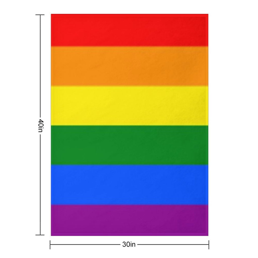 LGBT Flag (Rainbow Flag) Shrink-resistant Throw Blanket
