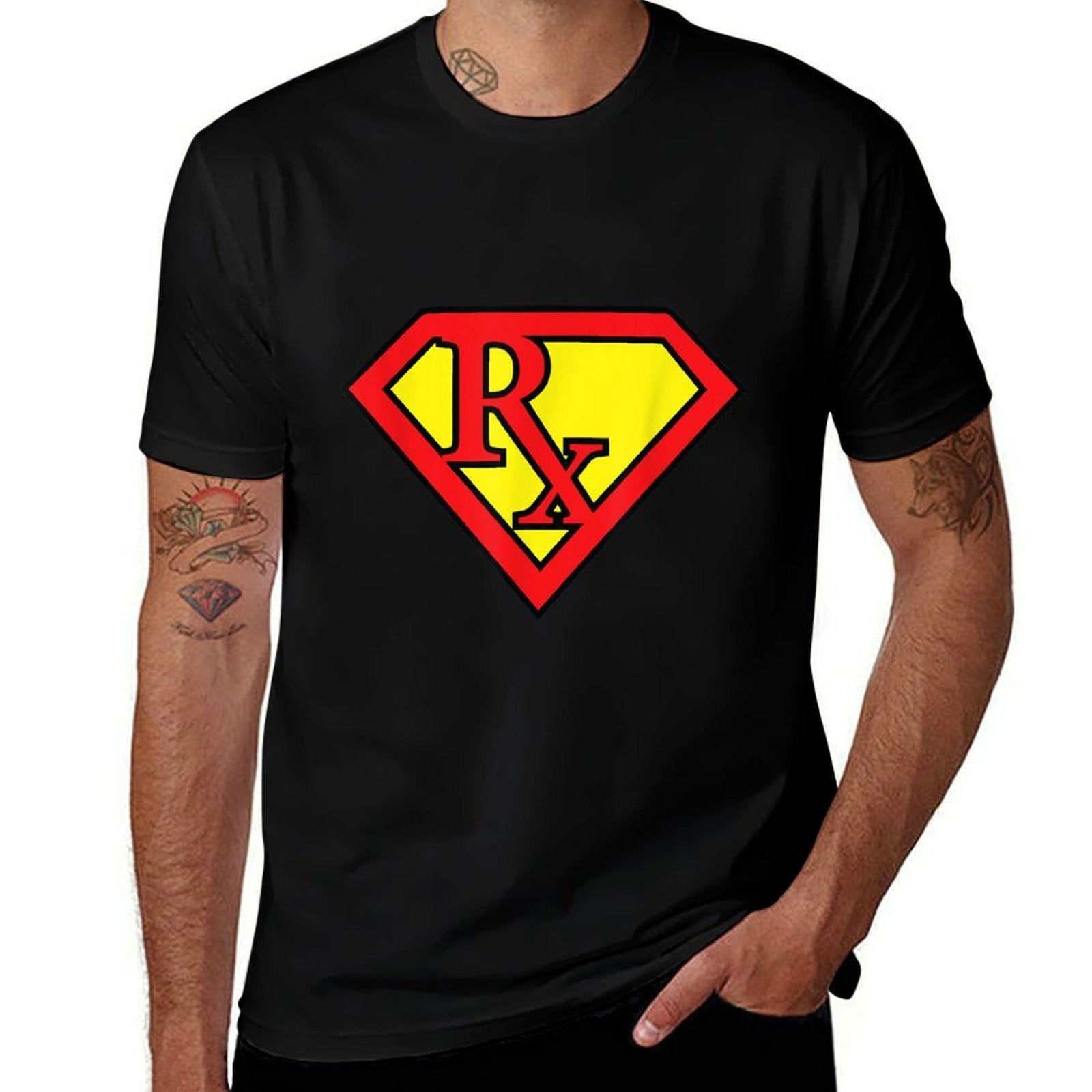 Rx Superhero Pharmacist Pharma Tech Funny Appreciation Gift Comfortable T-Shirt