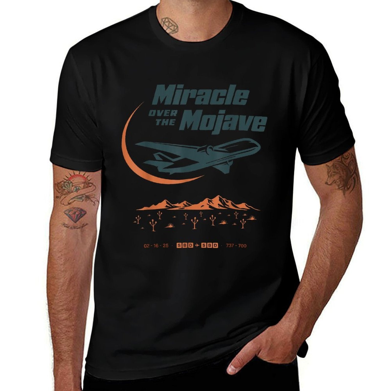 Miracle Over The Mojave Desert Aviation Safety Funny Meme  Fade-proof Color T-Shirt