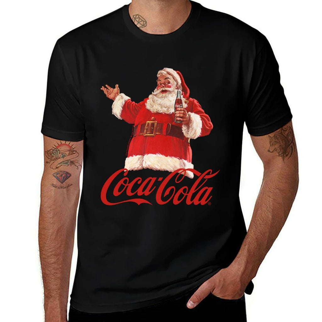 Coca Cola Christmas Santa Bottle Sweatshirt  Tagless Design T-Shirt