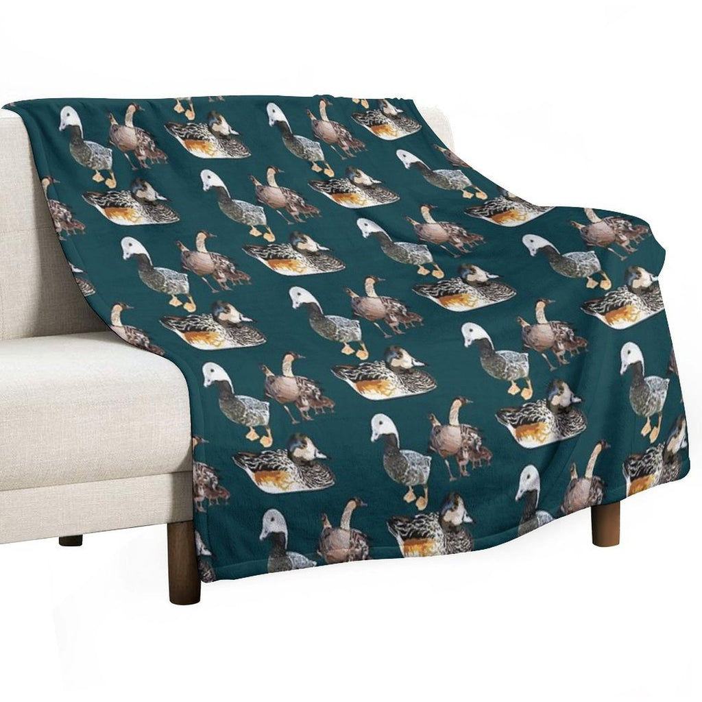 W Is for Wetland Bird, Wetland Bird  Zookeeper & Wildlife Art Design Eco-conscious Throw Blanket
